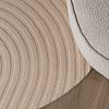 Rond Scandinavisch vloerkleed - Charm Curves Beige - thumbnail 1