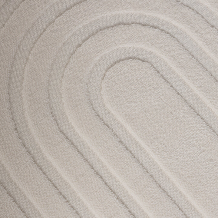 Rond Scandinavisch vloerkleed - Charm Curves Wit - 3