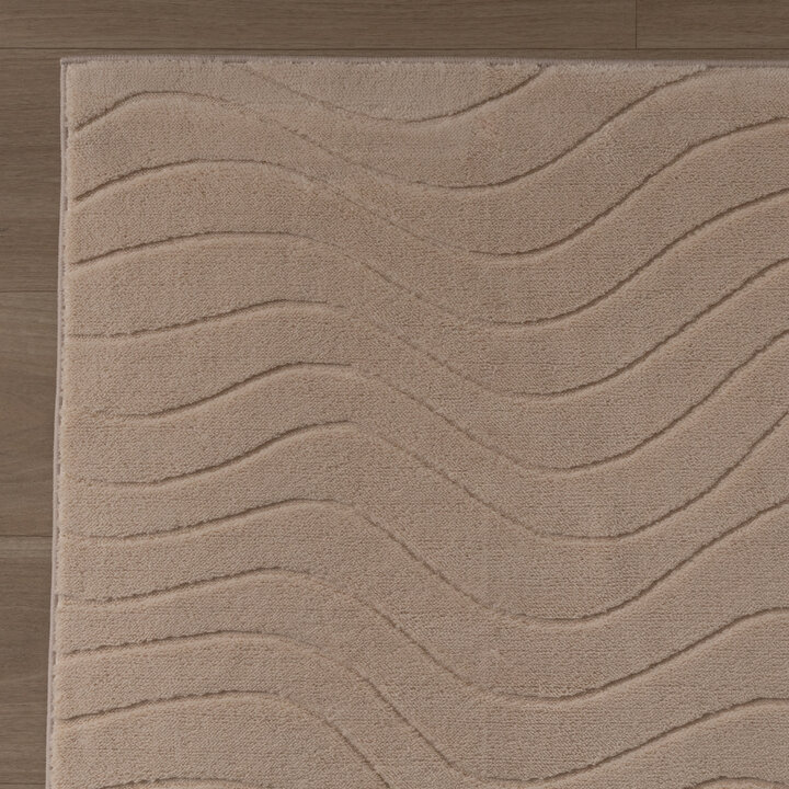 Scandinavisch vloerkleed - Charm Waves Beige - 4