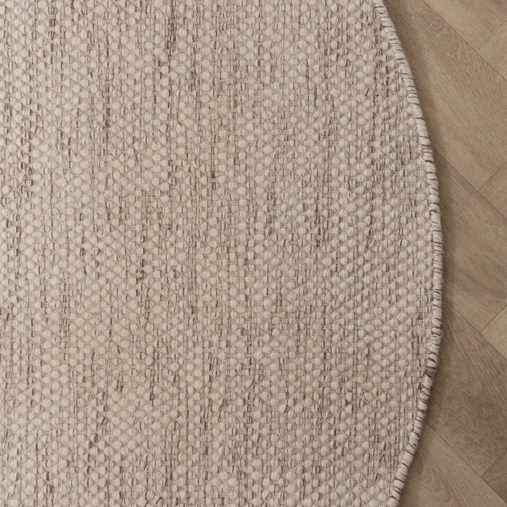 Rond wollen vloerkleed - Bliss Beige Gemeleerd - 4