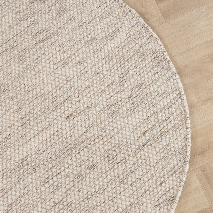 Organisch vloerkleed - Bliss Beige Gemeleerd - 4