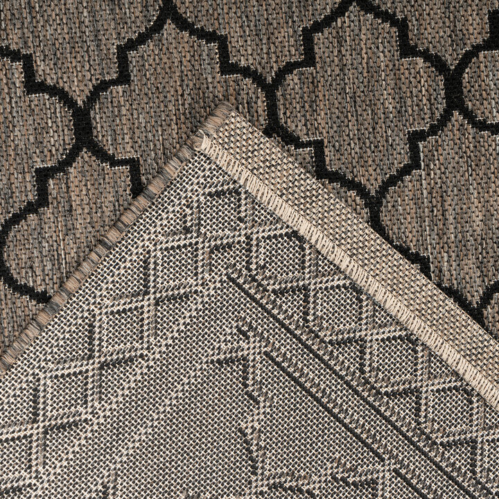 In- & Outdoor vloerkleed - Swash Diamonds 300 Grijs/Bruin - 3