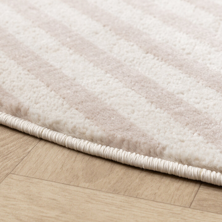 Rond Japandi vloerkleed - Aurora Circles Beige - 5