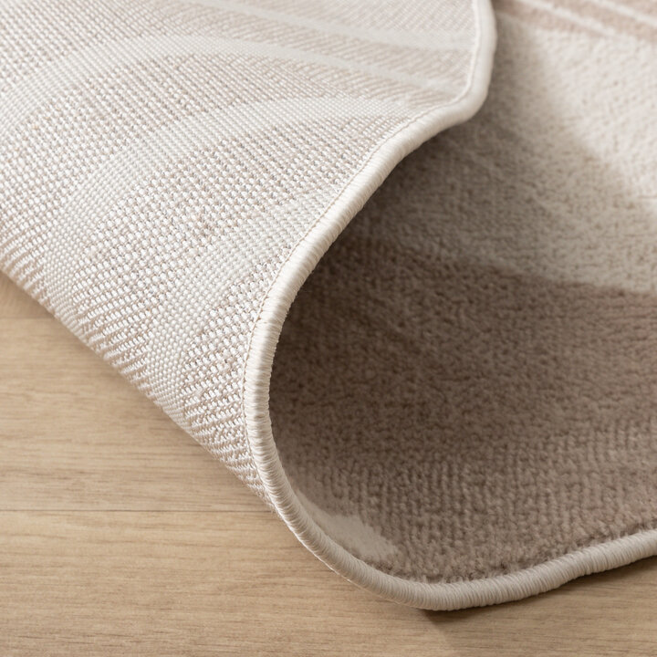 Rond Japandi vloerkleed - Aurora Shapes Beige - 6