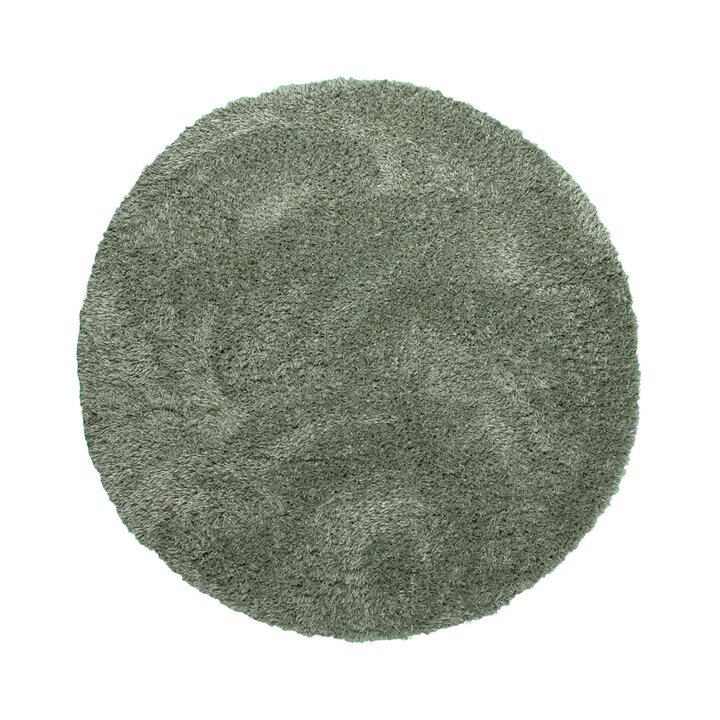 Rond Shaggy vloerkleed - Blaze Groen - 1