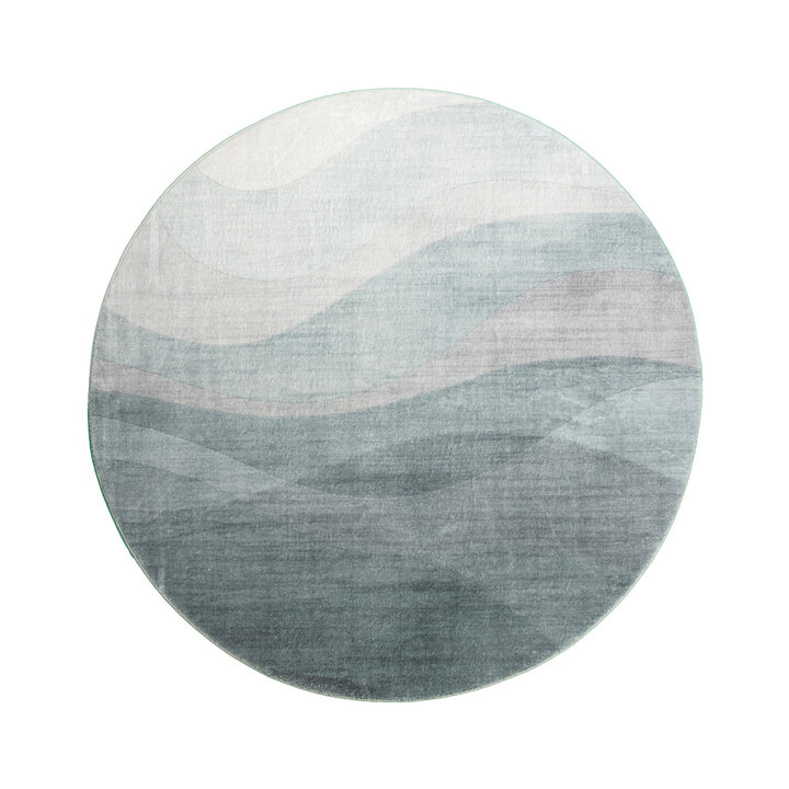 Rond modern vloerkleed - Field Groen - 1