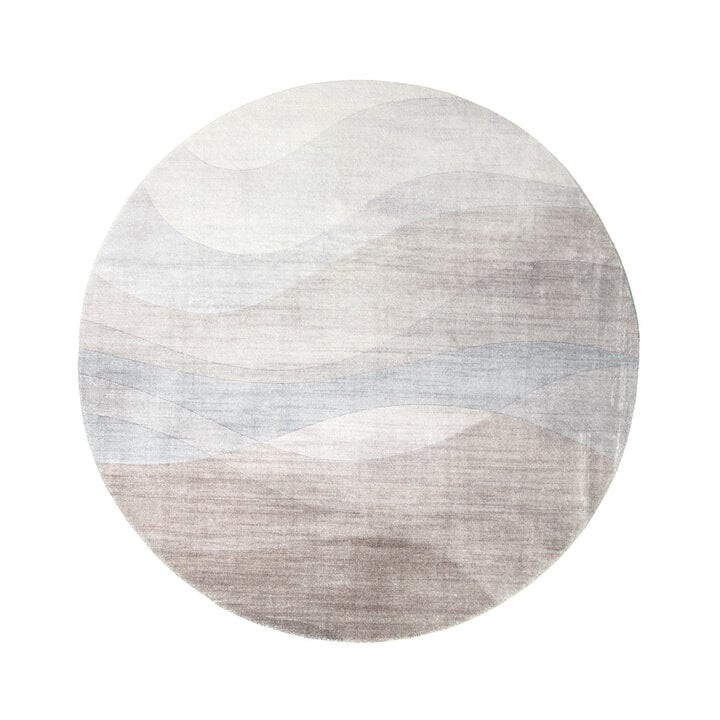 Rond modern vloerkleed - Field Taupe - 1
