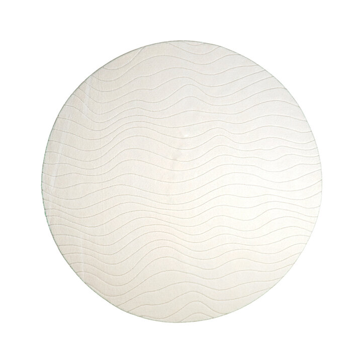 Rond Scandinavisch vloerkleed - Charm Waves Wit - 1