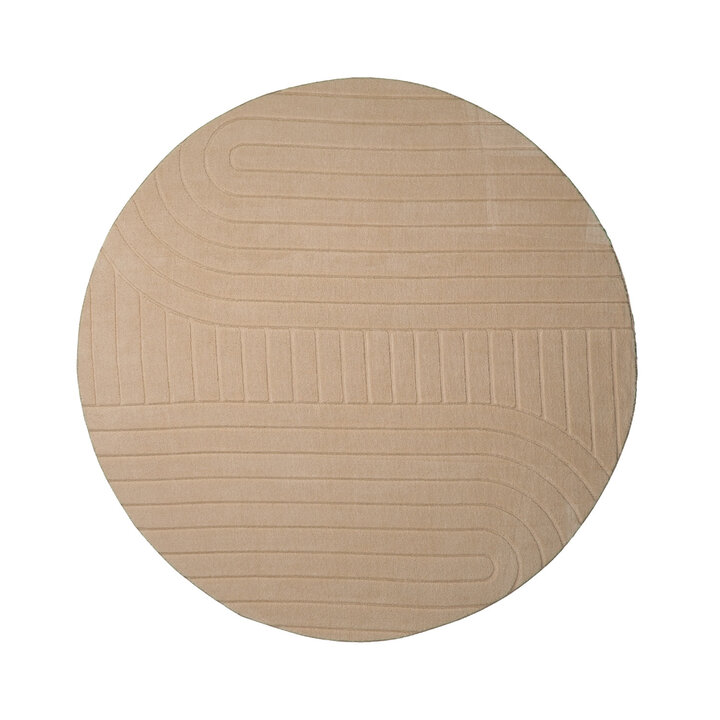 Rond Scandinavisch vloerkleed - Charm Arches Beige - 1