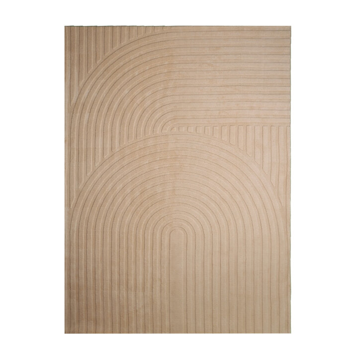 Scandinavisch vloerkleed - Charm Curves Beige - 1