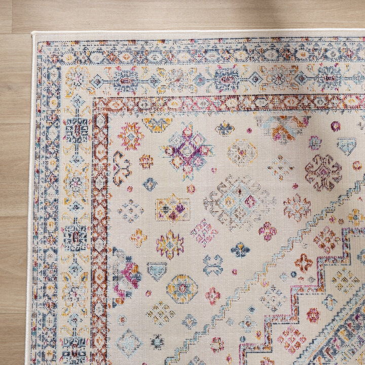 Bohemian vloerkleed - Joya Medaillon Multicolor - 4