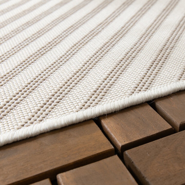 Buitenvloerkleed - Capri Lines Beige/Creme - 5