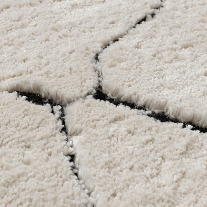 Scandinavisch vloerkleed - Yune Stone Creme/Zwart - 3