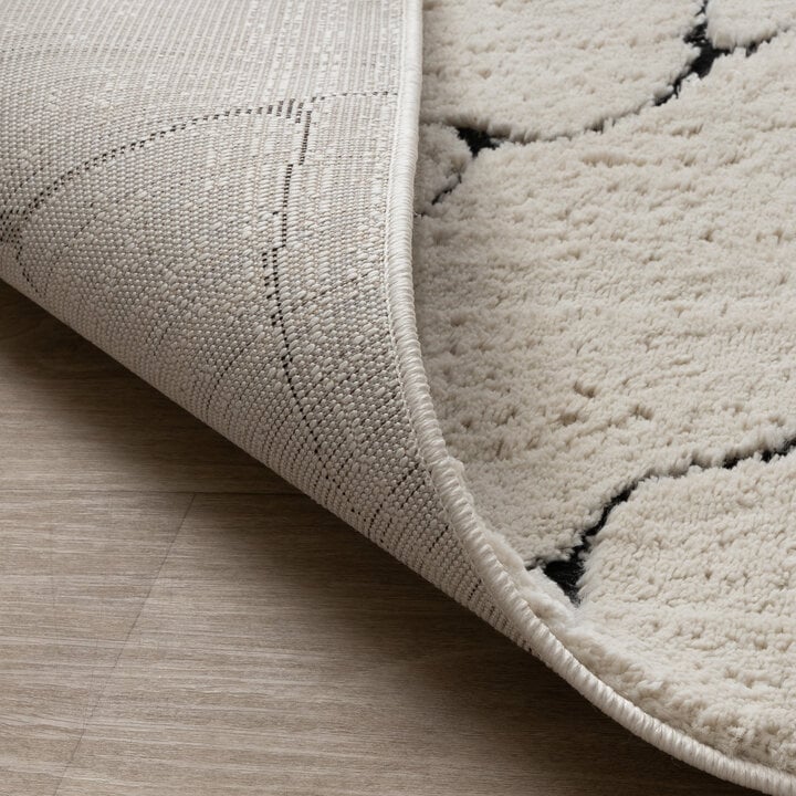 Scandinavisch vloerkleed - Yune Stone Creme/Zwart - 6