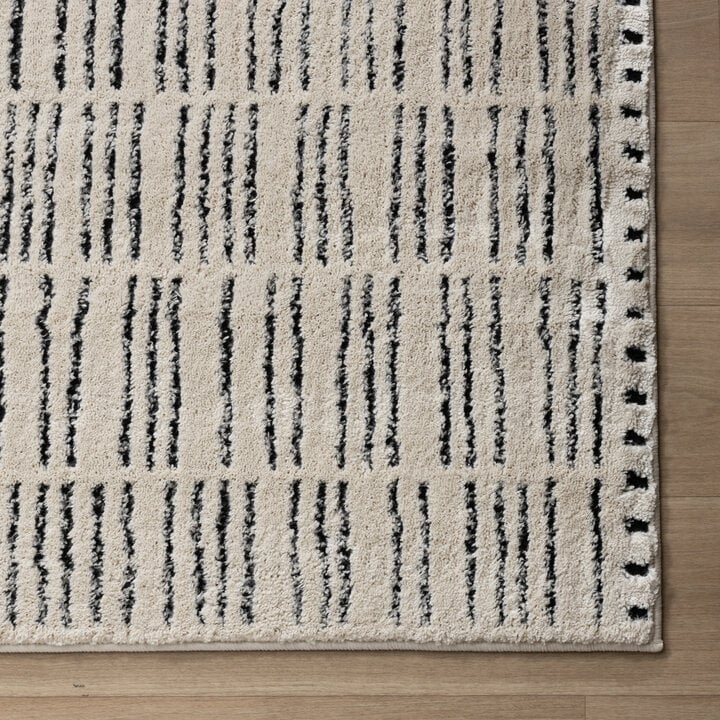 Scandinavisch vloerkleed - Yune Lines Creme/Zwart - 4