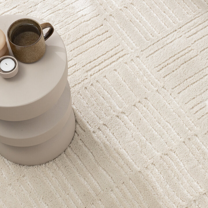 Scandinavisch vloerkleed - Yune Lines Creme - 2