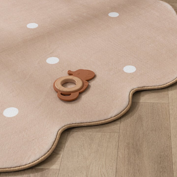 Wasbaar vloerkleed - Cloudy Stippen Beige - 5