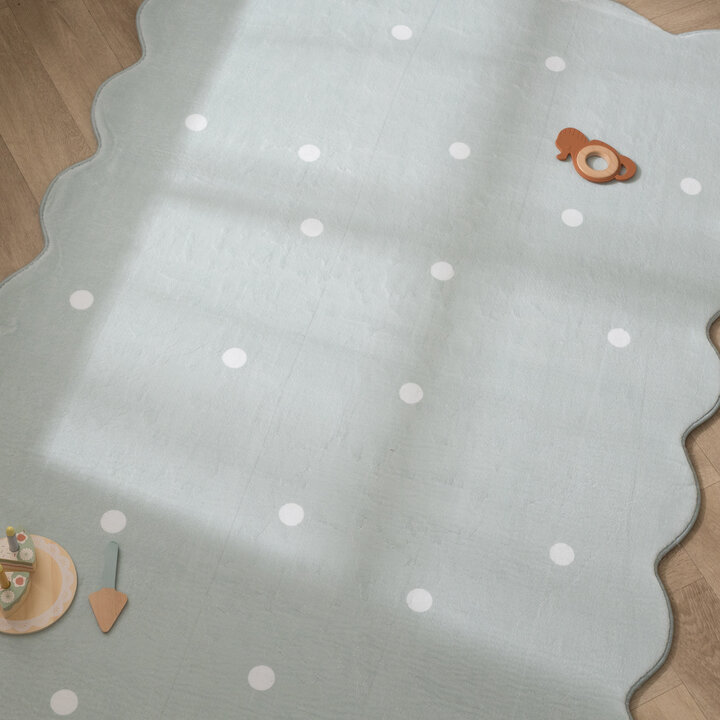Wasbaar vloerkleed - Cloudy Stippen Mint - 2