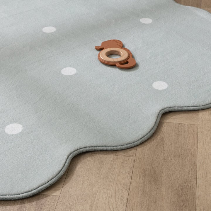 Wasbaar vloerkleed - Cloudy Stippen Mint - 5