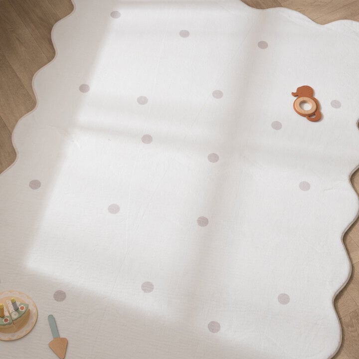 Wasbaar vloerkleed - Cloudy Stippen Wit - 2
