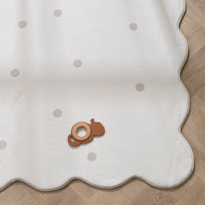 Wasbaar vloerkleed - Cloudy Stippen Wit - 4
