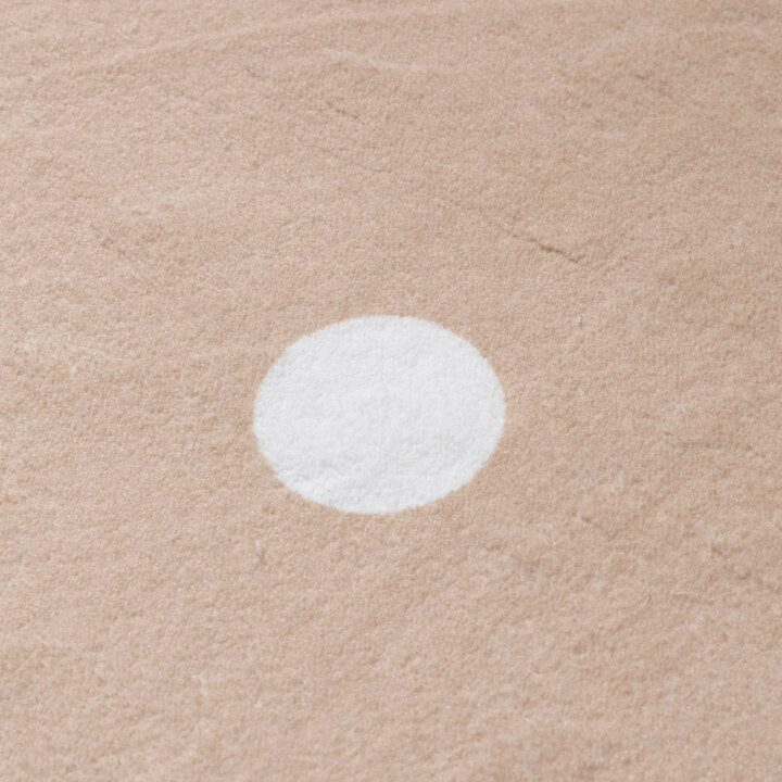 Rond wasbaar vloerkleed - Cloudy Stippen Beige - 4