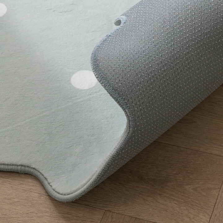 Rond wasbaar vloerkleed - Cloudy Stippen Mint - 7