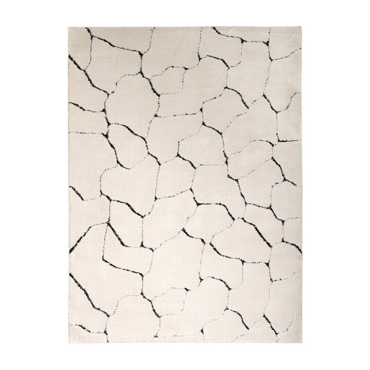 Scandinavisch vloerkleed - Yune Stone Creme/Zwart - 1