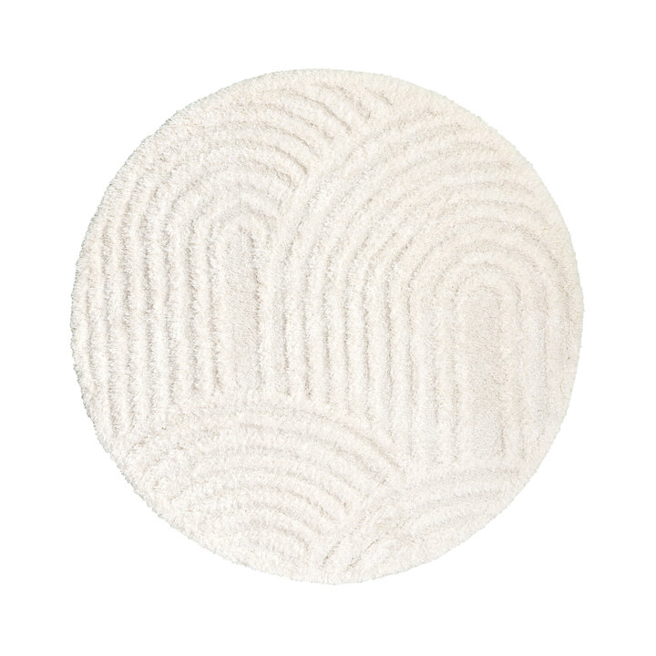 Rond Scandinavisch vloerkleed - Lova Arches Creme - 1