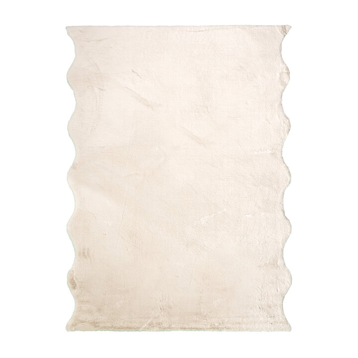 Zacht hoogpolig vloerkleed - Comfy Supreme Wavy Creme - 1