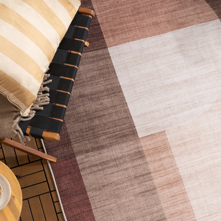 Abstract buitenkleed - Groovy Shapes Creme/Terra  - 2