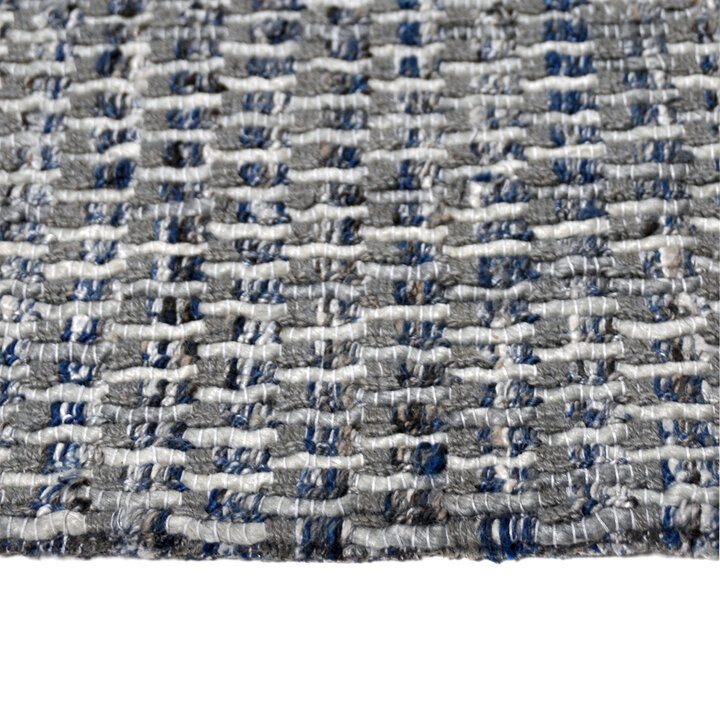 Plat geweven vloerkleed - Henri Blauw - 2
