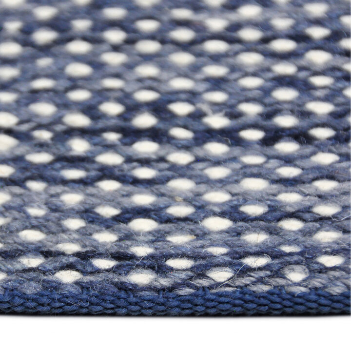Dubbelzijdig wollen kleed - Toulon Blauw/Wit - 2