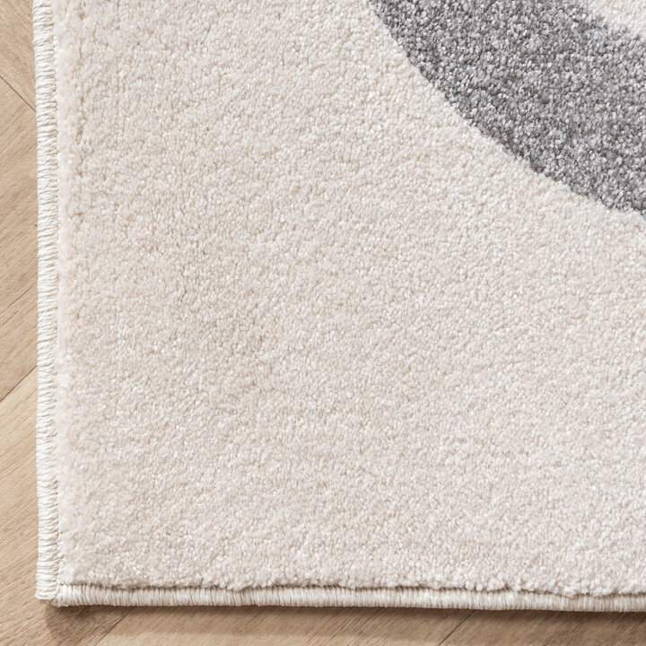 Kinderkamer vloerkleed - Bowie Autoweg Creme - 4