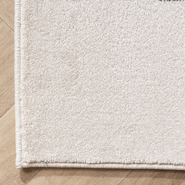 Kinderkamer vloerkleed - Bowie Auto Creme - 4
