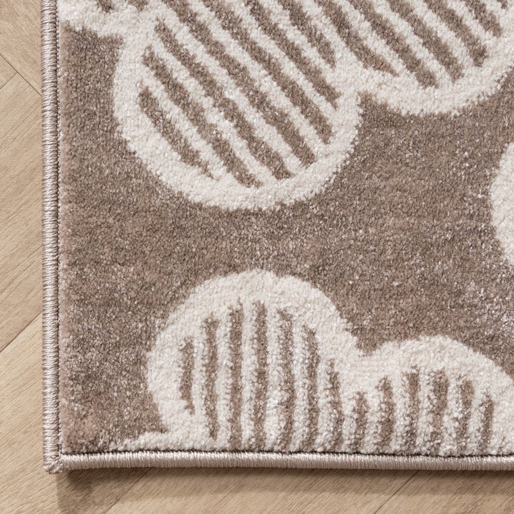Kinderkamer vloerkleed - Bowie Bloem Taupe - 4