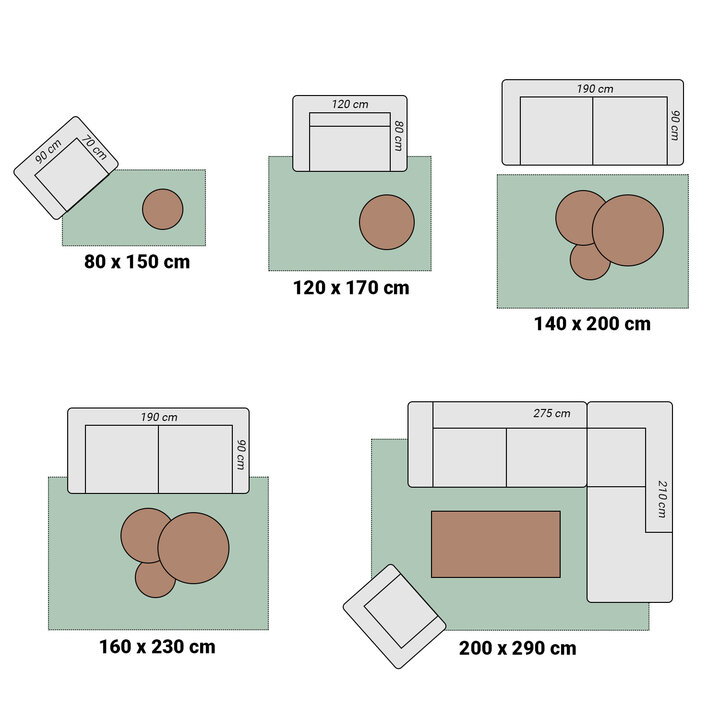 Duurzaam vloerkleed - Lorre Blocks Wit/Grijs  - 7