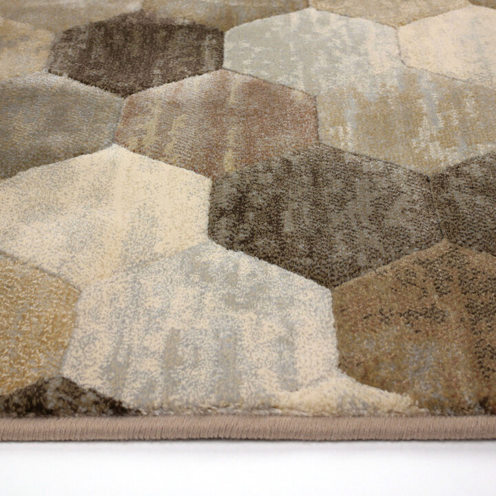 Rond modern vloerkleed - Amado Beige/Bruin 6282 - 2