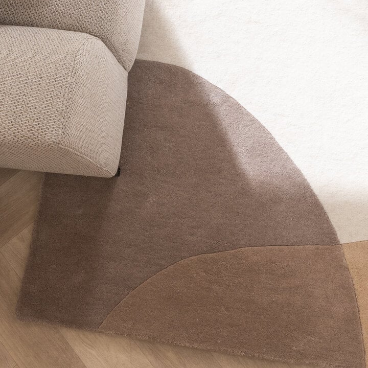 Wollen abstract vloerkleed - Clarice Creme/Beige  - 2