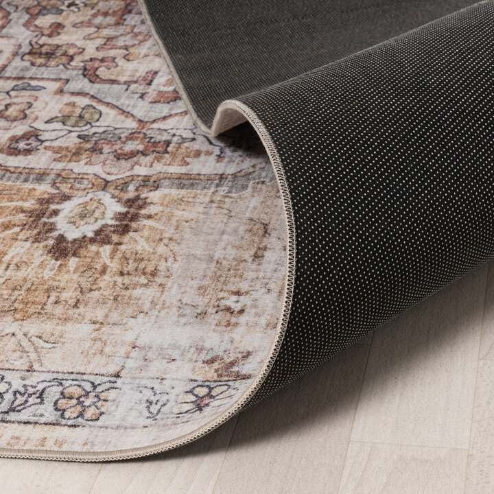 Oosters vloerkleed - Leyla Medaillon Taupe  - 6