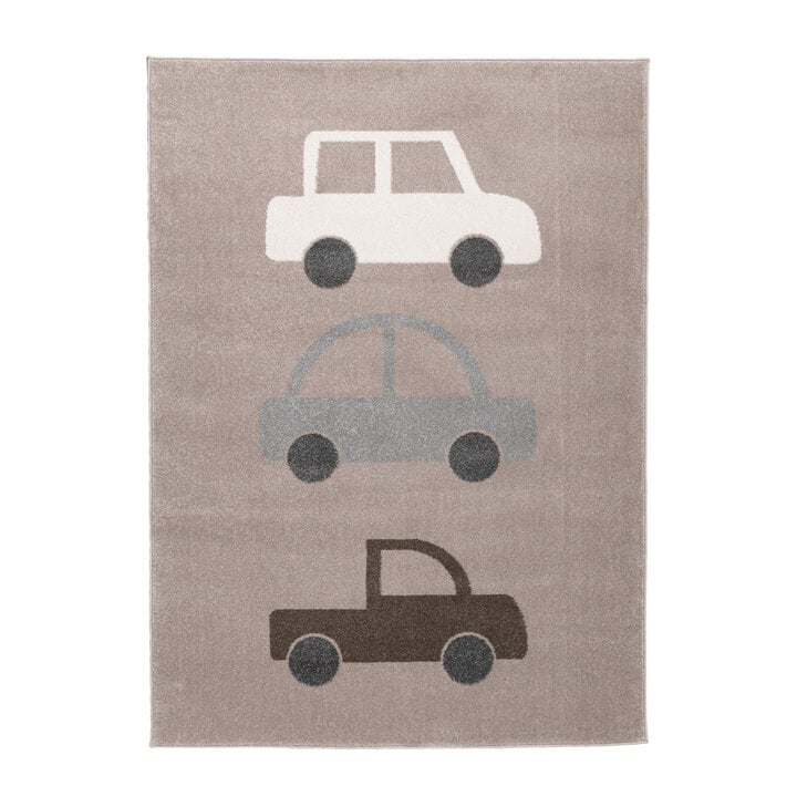 Kinderkamer vloerkleed - Bowie Auto Taupe - 1