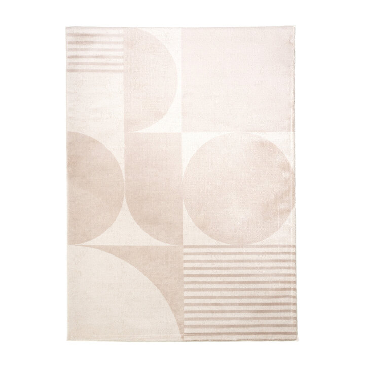 Japandi vloerkleed - Aurora Circles Beige - 1