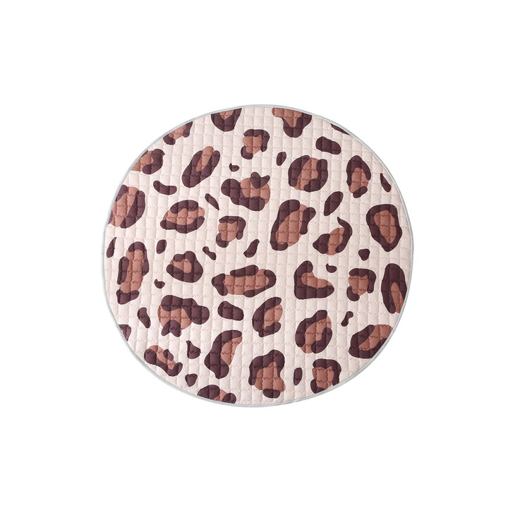 Speelkleed baby rond - Noa Panterprint Bruin  - 1