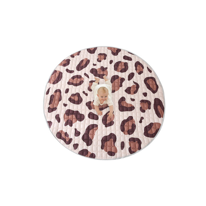 Speelkleed baby rond - Noa Panterprint Bruin  - 3