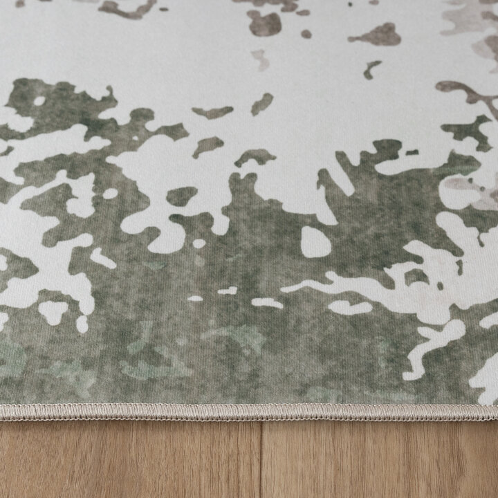 Modern vloerkleed - Sarge Groen  - 5