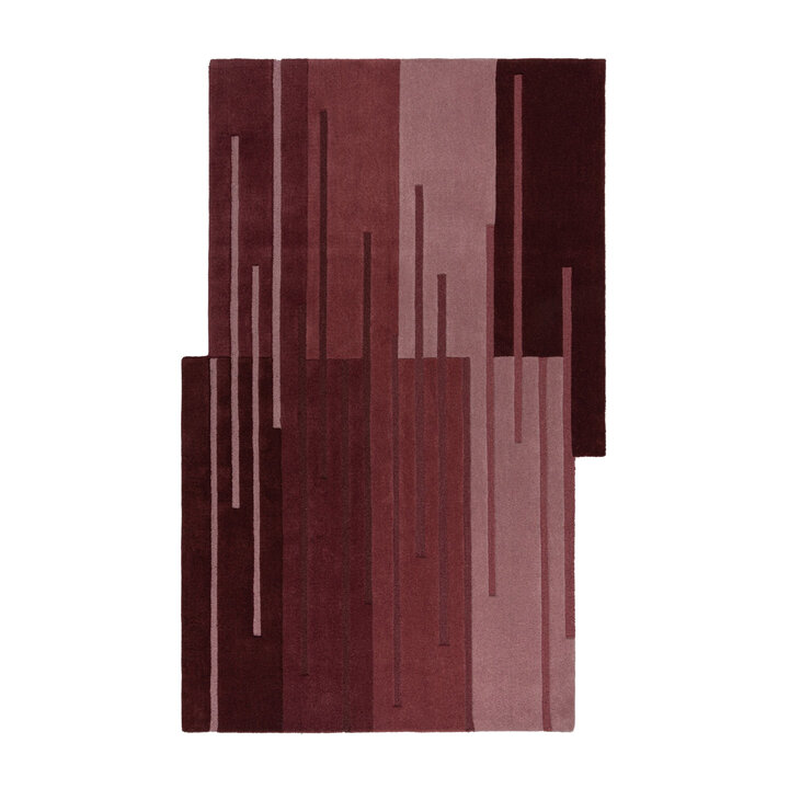 Grafisch vloerkleed - Silco Ombre Rood - 1
