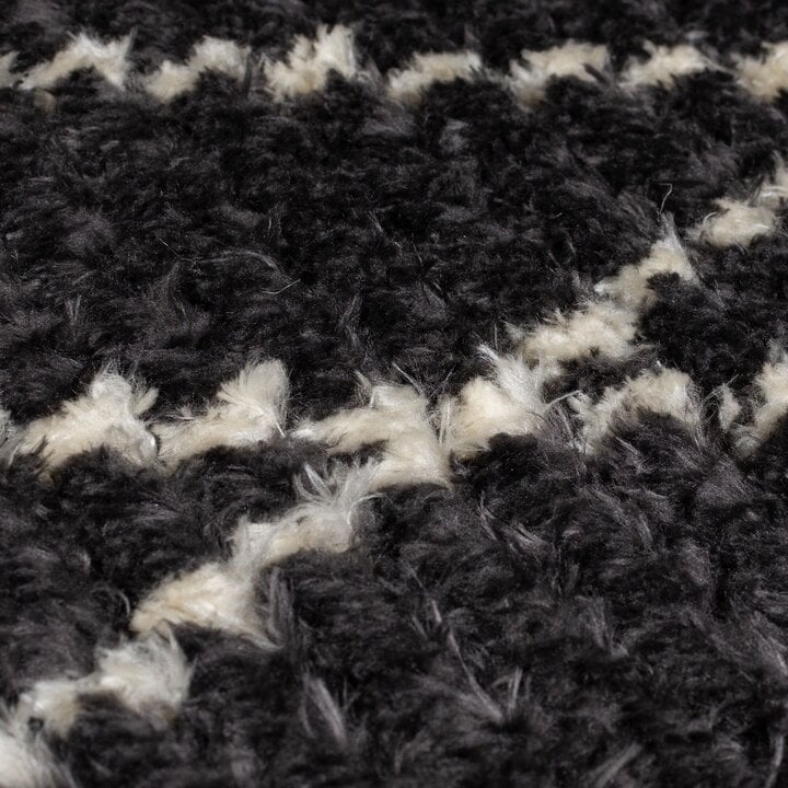 Berber vloerkleed - Aisho Zizag Zwart - 2