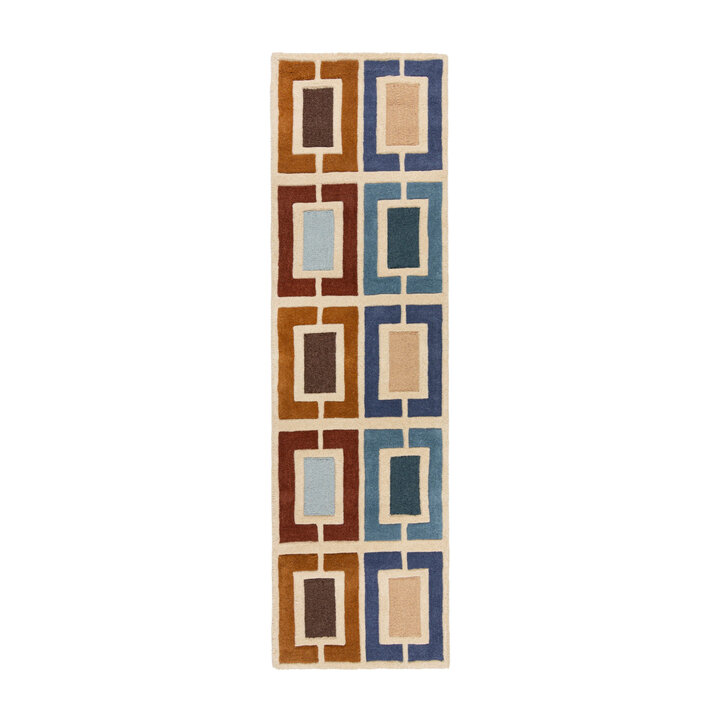 Retro loper - Ryano Blokken Blauw/Multicolor  - 1