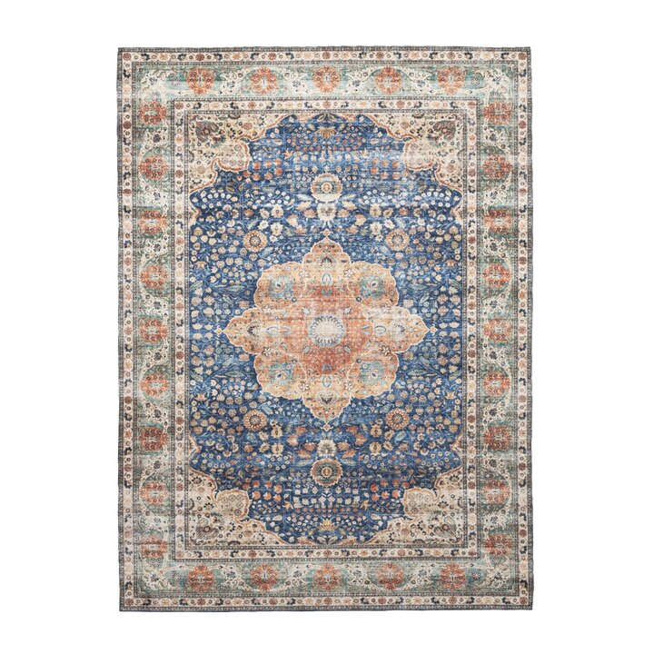 Binnen- en buitenkleed - Kairo Medaillon Donkerblauw/Terra  - 1