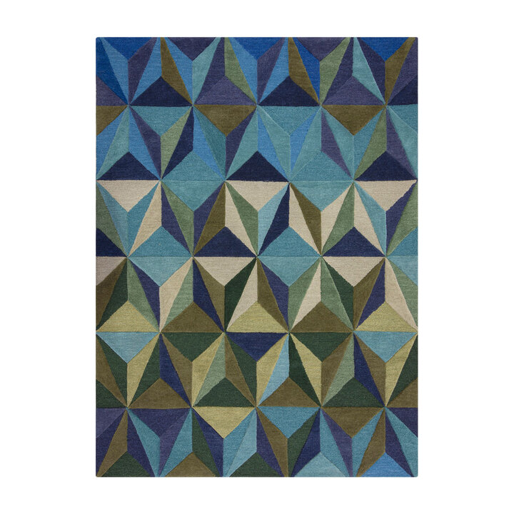 Geometrisch vloerkleed - Revelino Blauw - 1